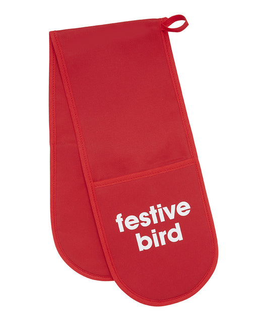 festive bird oven gloves
